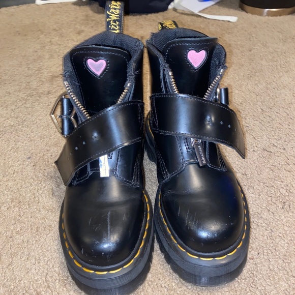 Doc Marten x Lazy Oaf Heart Buckle Boot - Picture 2 of 11